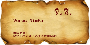 Veres Nimfa névjegykártya
